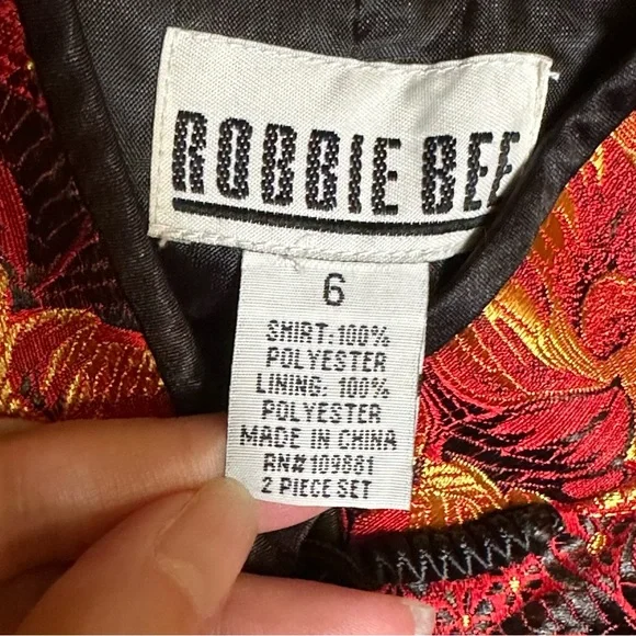 Vintage Robbie Bee Gold Floral Top - Picture 5 of 6